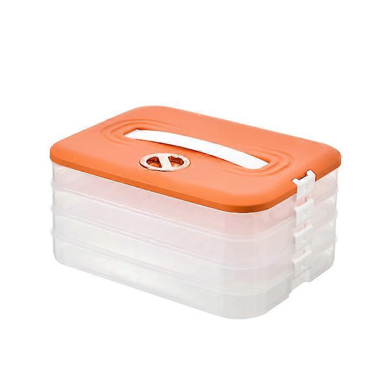 Large Capacity dumpling box portable storage box with timing multi-layer combination storage box kitchen refrigerator wonton box