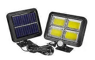 1-Pack Solar Wall Light Wireless Led Panel Powered Separate Separable Waterproof Outdoor Security Pir Motion Sensor Cool White Porch Lighting