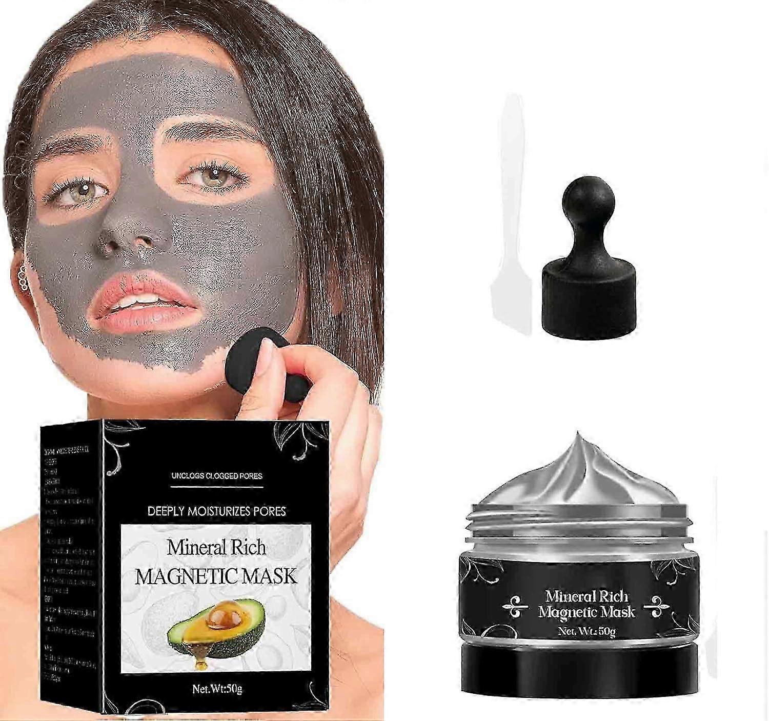 Magnetic Face Mask,Mineral Rich Magnet Mask,Blackhead Remover Mask,Facial Mask Purifying and Deep Cleansing for All Skin Types
