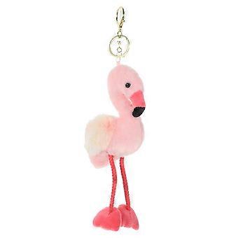 Plush Flamingo Keychain Creative Cartoon Stuffed Flamingo Hanging Decor Bag Pendant