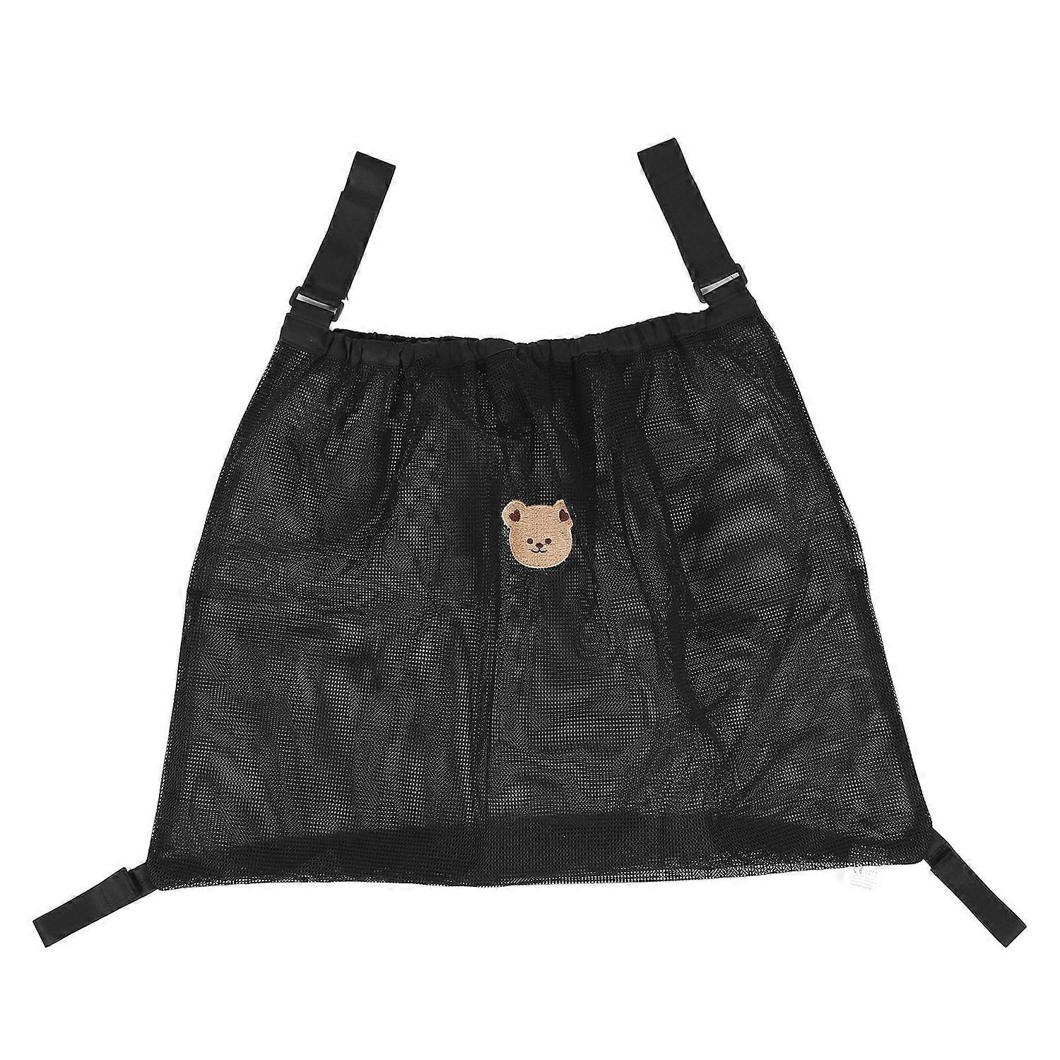 حقيبة تخزين ألياف البوليستر للماء متعددة الوظائف عربة منظم حقيبة حفاضات أسود 