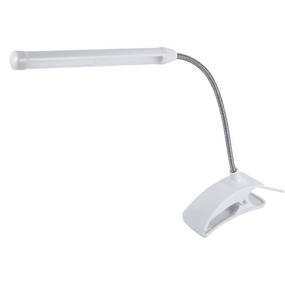 1Pc USB LED Light Clip on Clamp Bed Table Study Desk Reading Lamp White