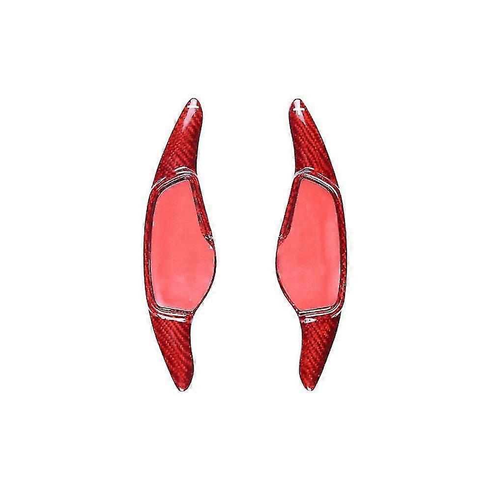 Car Red Fiber Steering Paddle Shifter Extens Shift Fit For 2019 2020 2021 2022