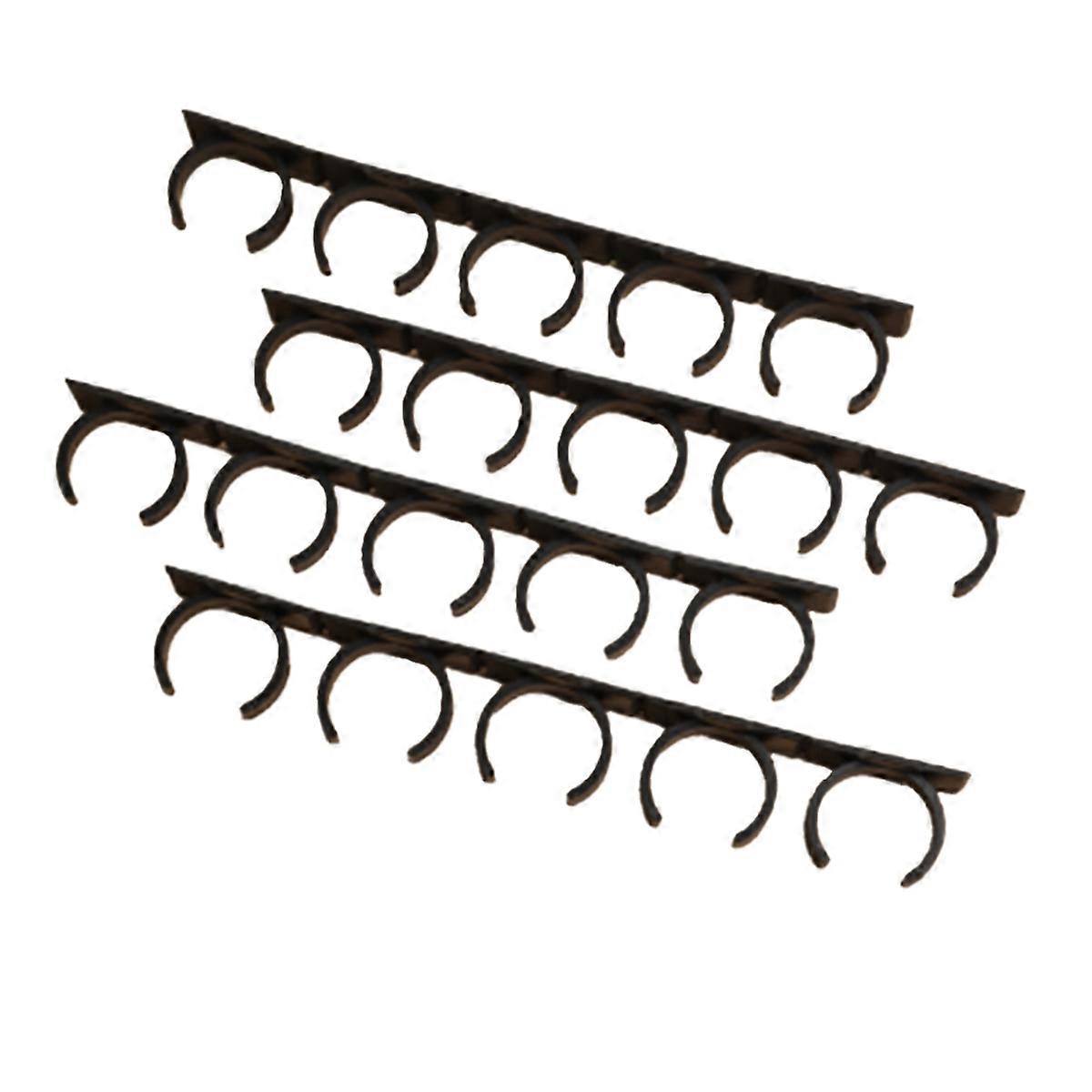 Adhesive Spice Clip Gripper Clips, Holds 20 Spice Jars, Black, Spice Organizer for Pantry,for Kitch
