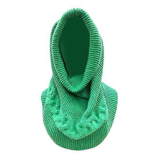 Yousheng Winter Wool Knitting Scarf Women Men Solid Color Dual Use Shawl Scarf Twist Texture Versatile Warm Hat Scarf
