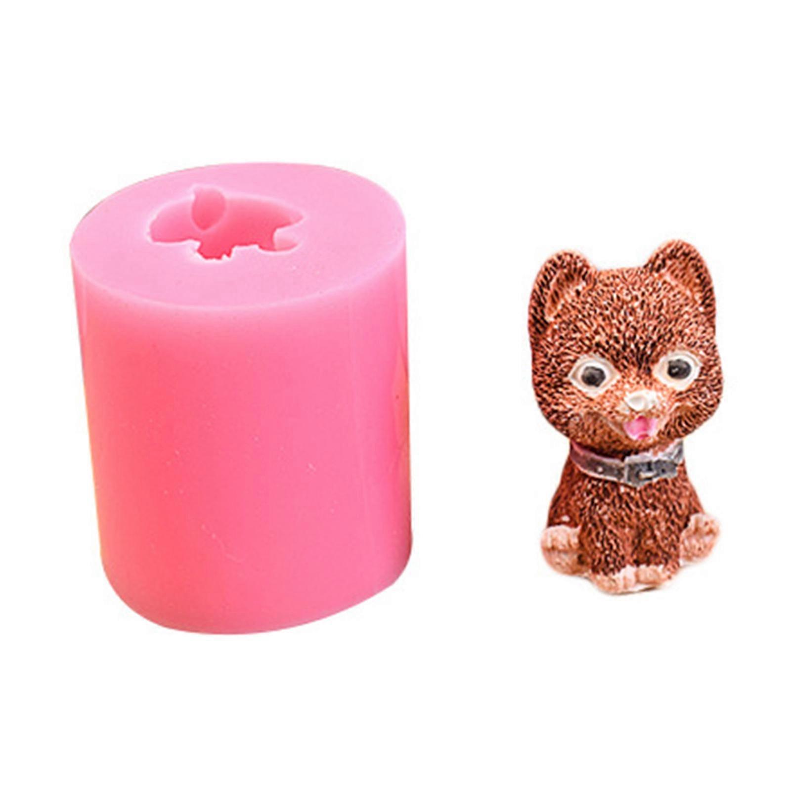 3D Silicone Dog Mold Candle Soap Fondant Cake Decorating Tool Mould for Handmade DIY Chocolate Mousse Jelly Candy Baking