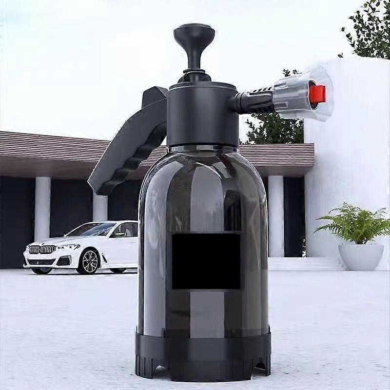 1pcs 2L Hand Pump Foam Sprayer with Nozzle Hand Pneumatic Foam Cannon Snow Foam Car Wash Spray Bottle Car Window Cleaning