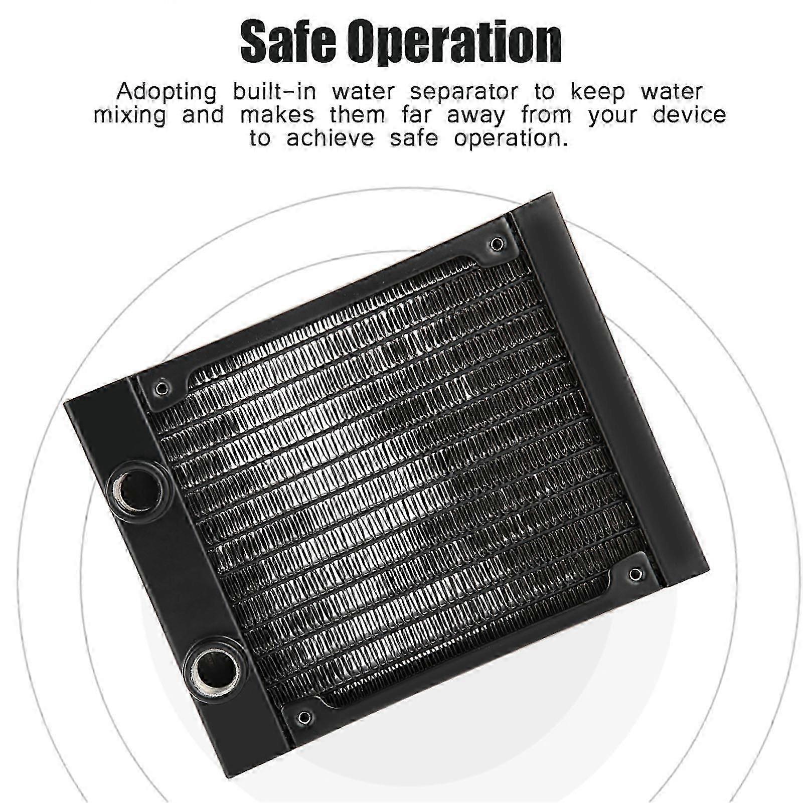 12 Tubes Computer Heat Exchanger G1/4 Thread Water Separator Water Cooler Tube For Pc 120mm