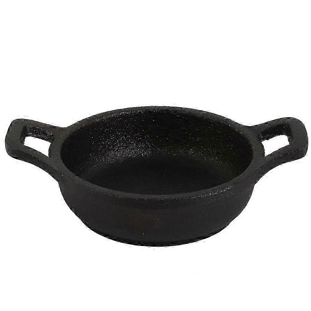 Mini Non-stick Two Handles Iron Frying Pan Black Kitchen Cookware