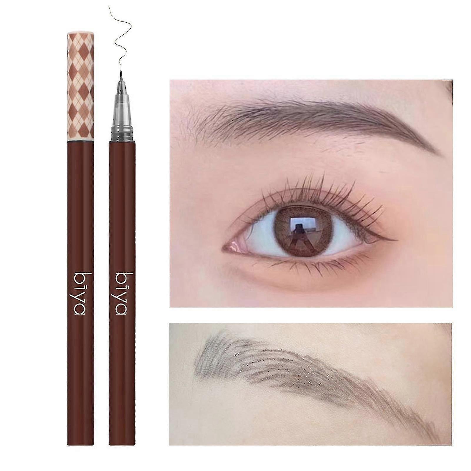 2.5ml Crayon à sourcils Imperméable à l’eau Longue Durée Super Thin Head Natural Sweat Proof Thrush Tool Délicat Couché Ver à soie Eyeliner Crayon à sourcils Pour novice