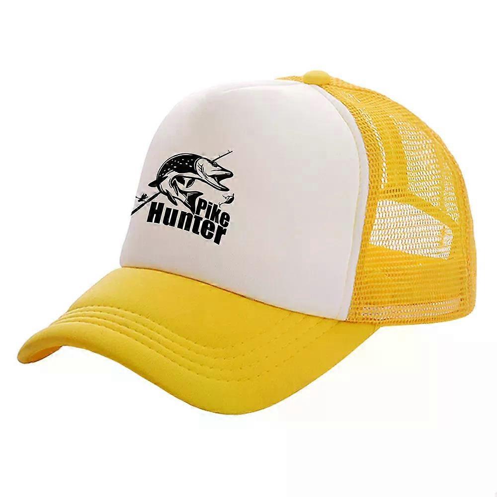Pike Hunter Trucker Caps Men Funny Fish Hat Baseball Cap Cool Summer Unisex Mesh Net Caps MZ-168