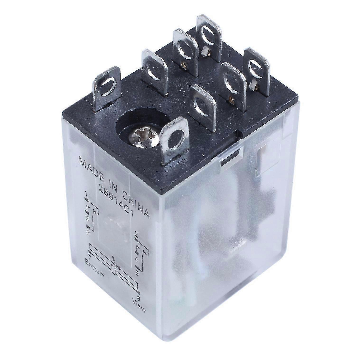 JQX-13F LY2 DC 12V Spule 8-Pin DPDT Grüne LED Elektromagnetisches Relais