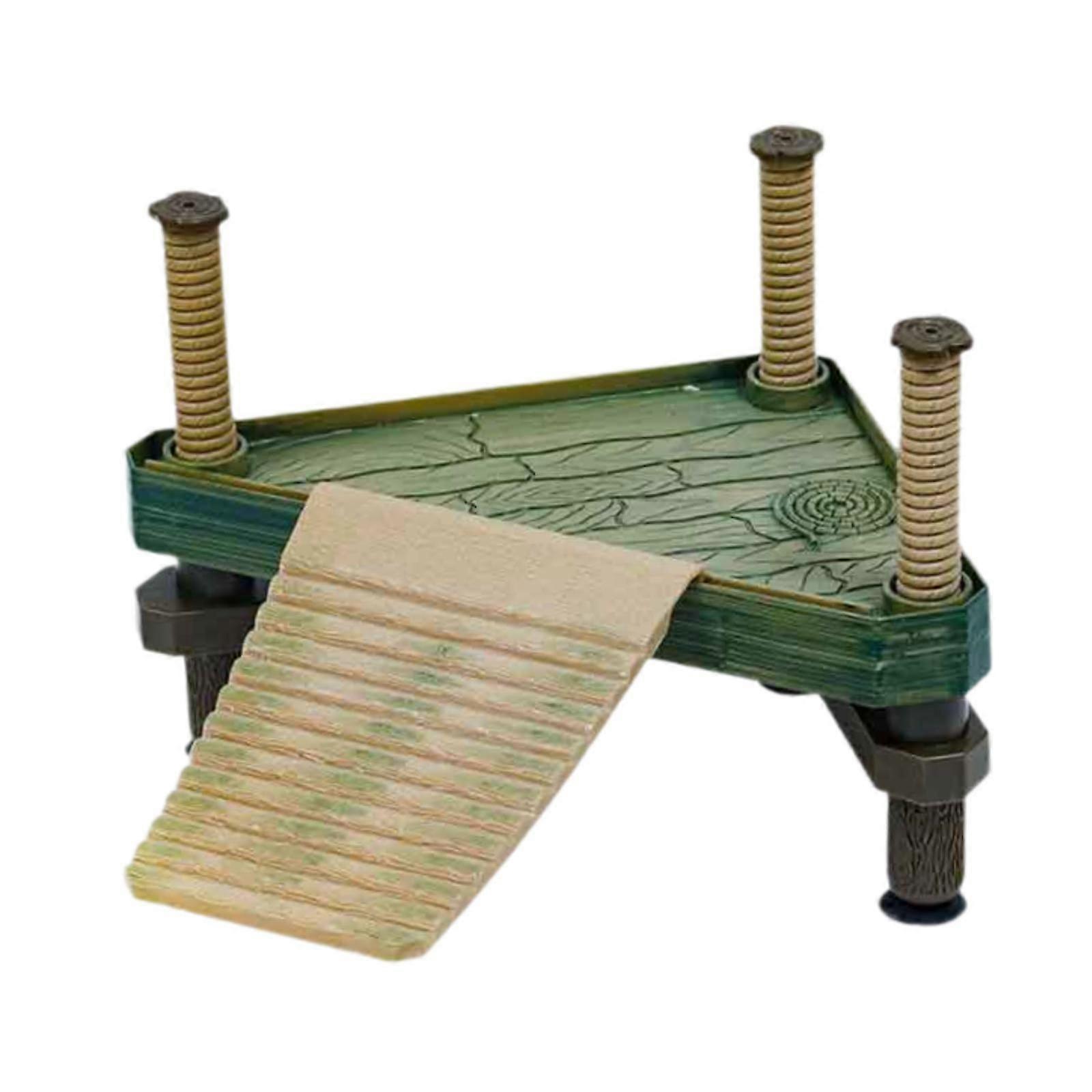 Turtle Resting Basking Platform Terrace for Frog Turtle Tank Corner Reptiles 22.5x18.5x15cm