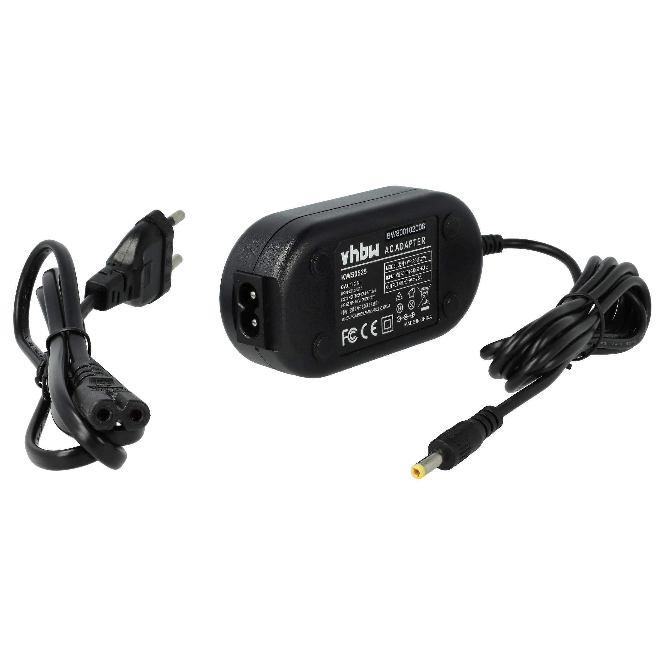 vhbw Netzteil kompatibel mit Panasonic HC-V700EP, HC-V700M, HC-V700K, HC-V700GT, HC-V700GN, HC-V700GK, HC-V700GC, HC-V700GA Kamera, Digitalkamera, 2m