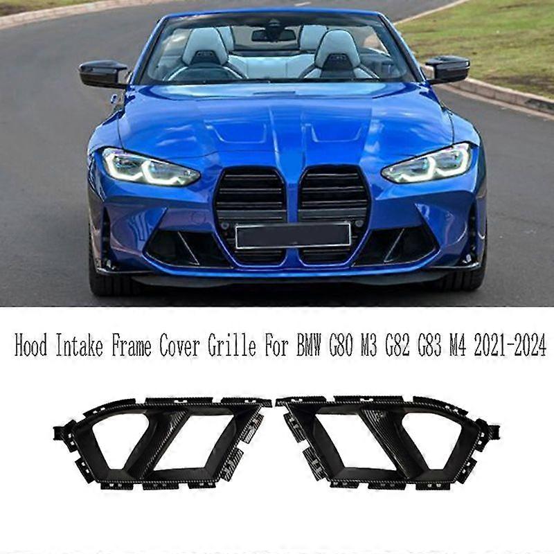 Front Bumper Side Air Vent Trim for G80 M3 G82 G83 2021-2024 Fog Light Lamp Hood Intake Frame Cover Grille,A