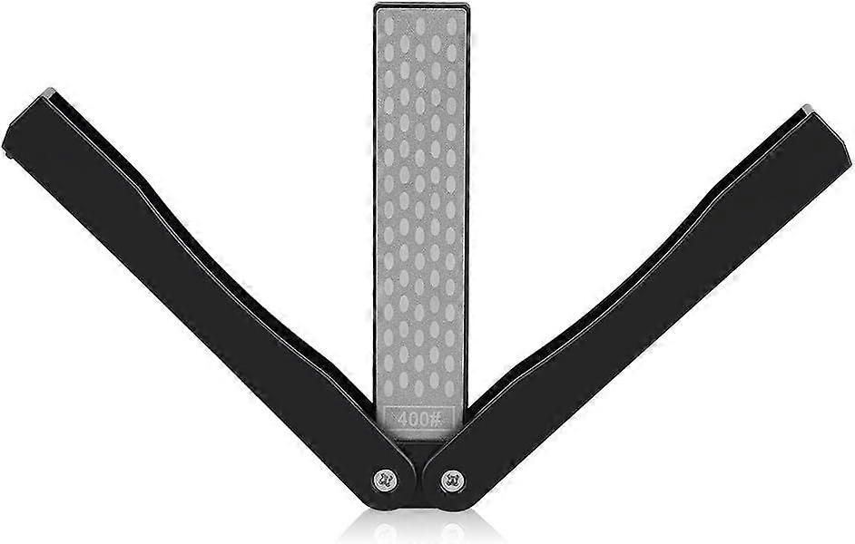 Knife Sharpener, Knife Sharpener, Knife Sharpener Whetstone 600/400 Sharpening Stone Whetstone Folding Double Sided Kitchen Knife Sharpener (Black)