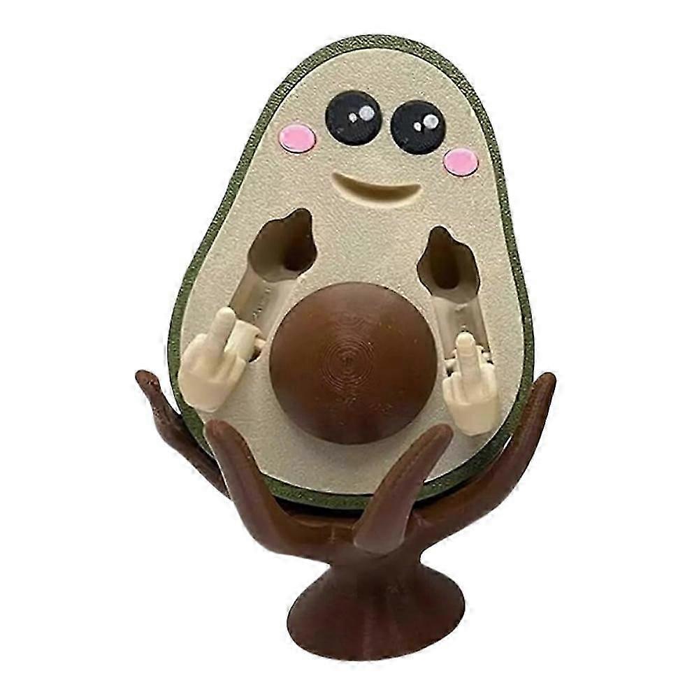 3D Printed FCK-You-Cado, 3D Printed Bad Avocado, Printed Middle Finger Statue