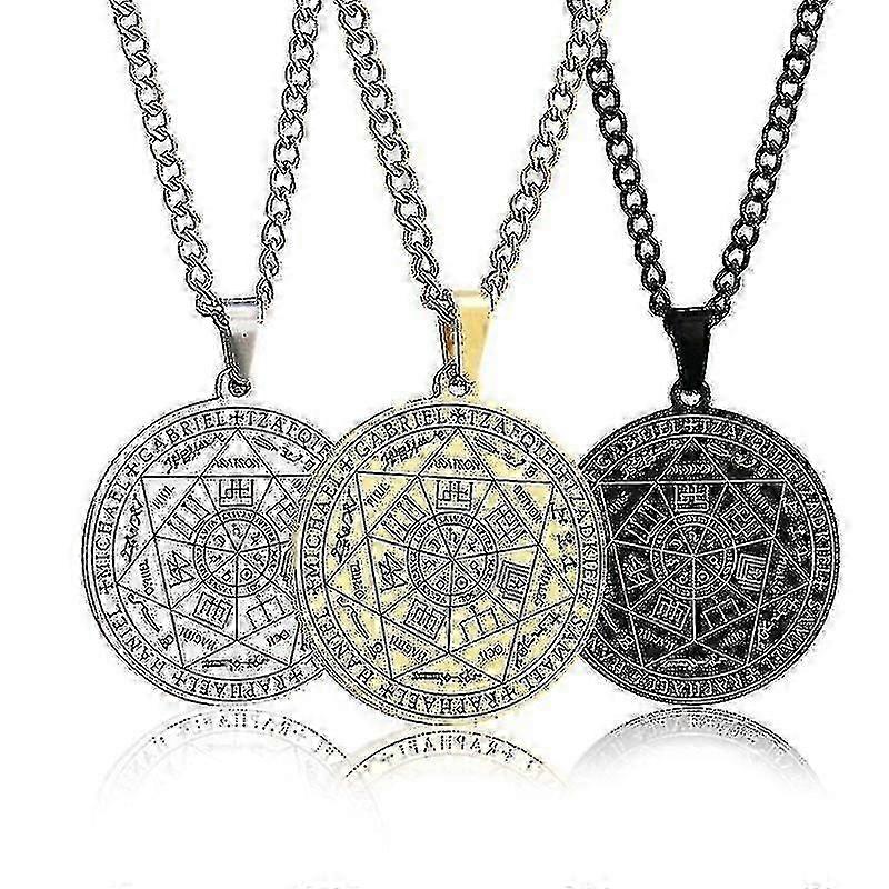7 Aartsengelen Hanger Zegel van Salomo Tetragrammaton Mannen Engelen Sigil Ketting Zegels van Zeven Aartsengelen Talisman