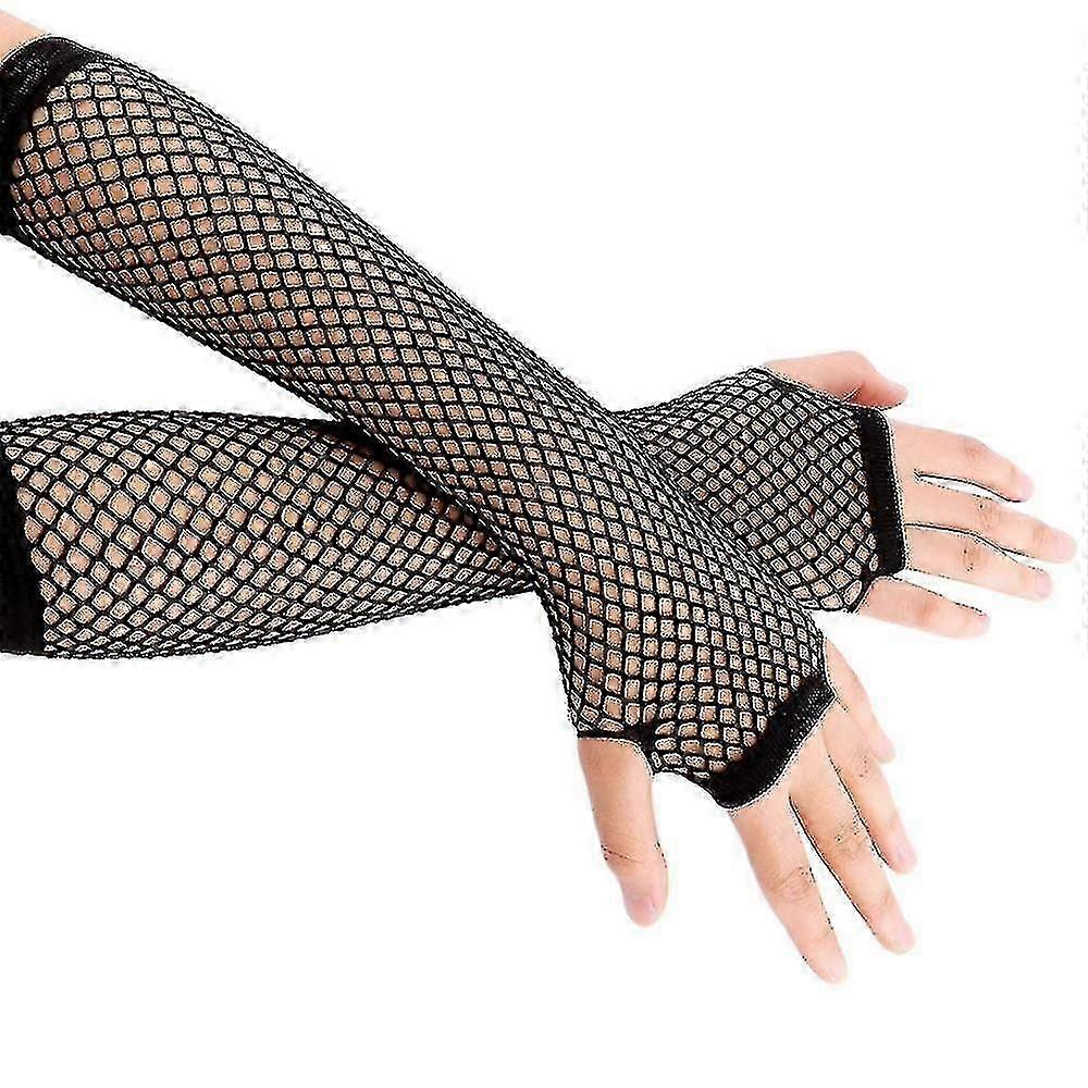 Neon Fishnet Gloves, Leg and Arm Cuffs Party Wear Fancy Dress