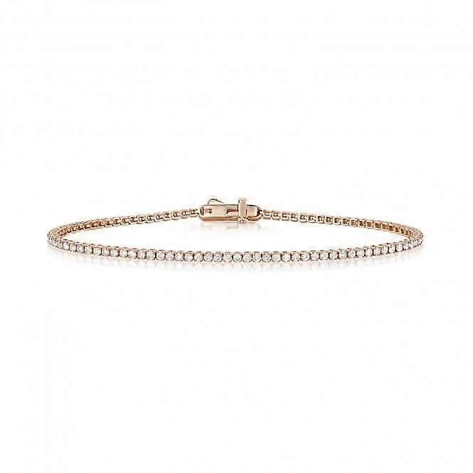 Diamond Jewellery 9ct Gold Diamond Tennis Bracelet BD037R