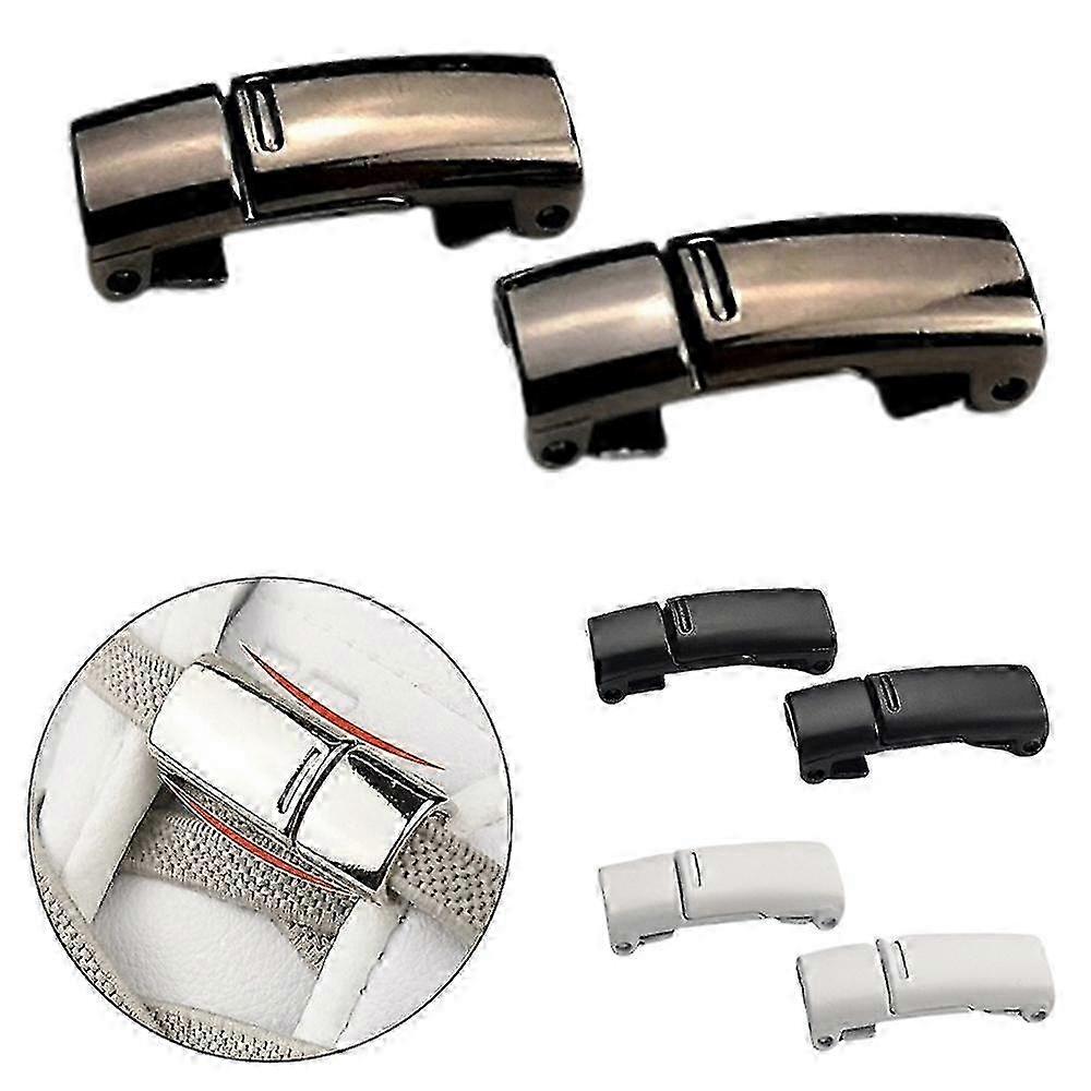 2 Pack Universal Elastic Shoelace Buckles Lace-free & Lazy Lock for European Shoelaces