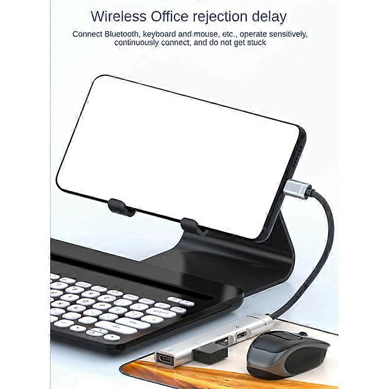 Portable PD Charging Hub Type-C USB C Expansion Dock,Silver