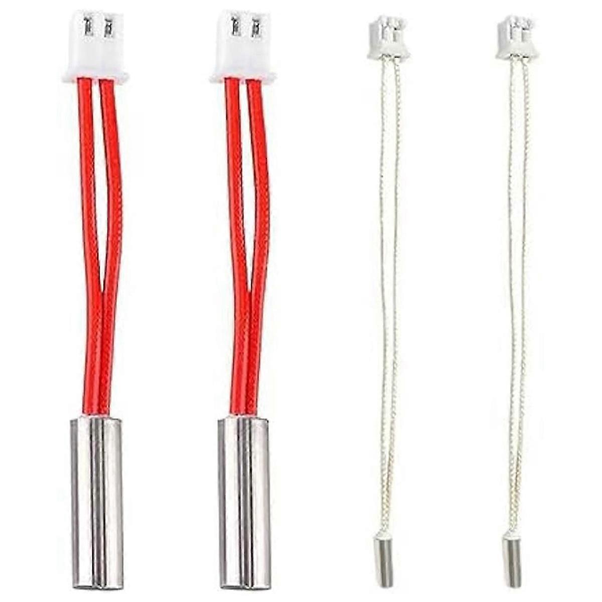 4Pcs Heater High Temperature Sensor Heating Tube Thermistor