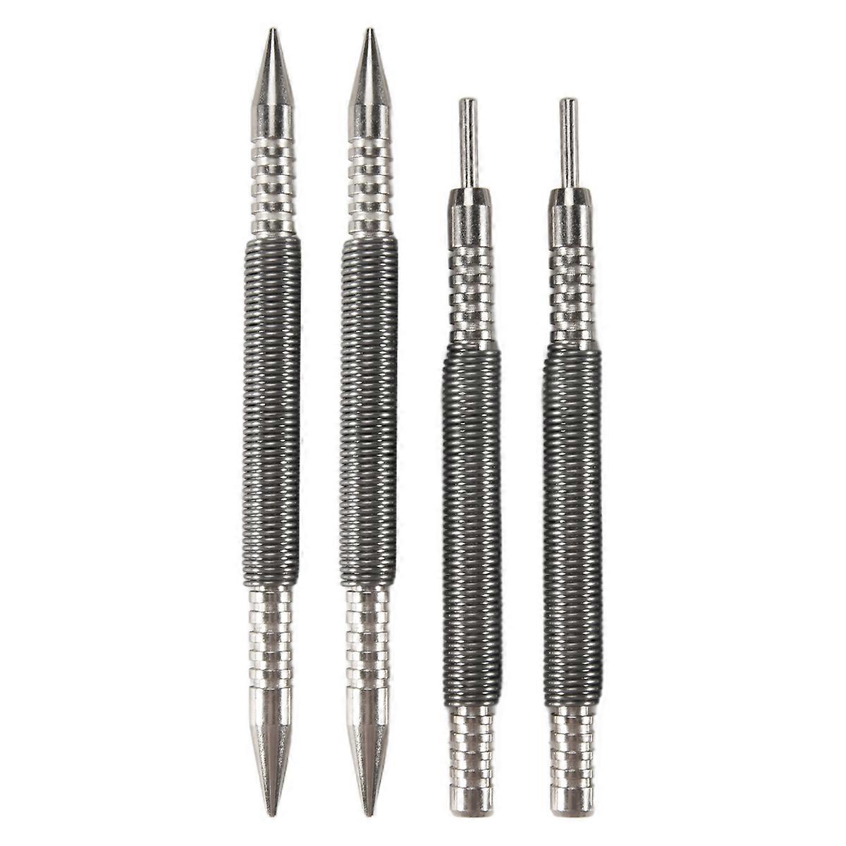 Nail Set and Hinge Pin Tool Dual Head Nail Punch Hinge Pin Removal Tool Hammerless Spring Punch Set 