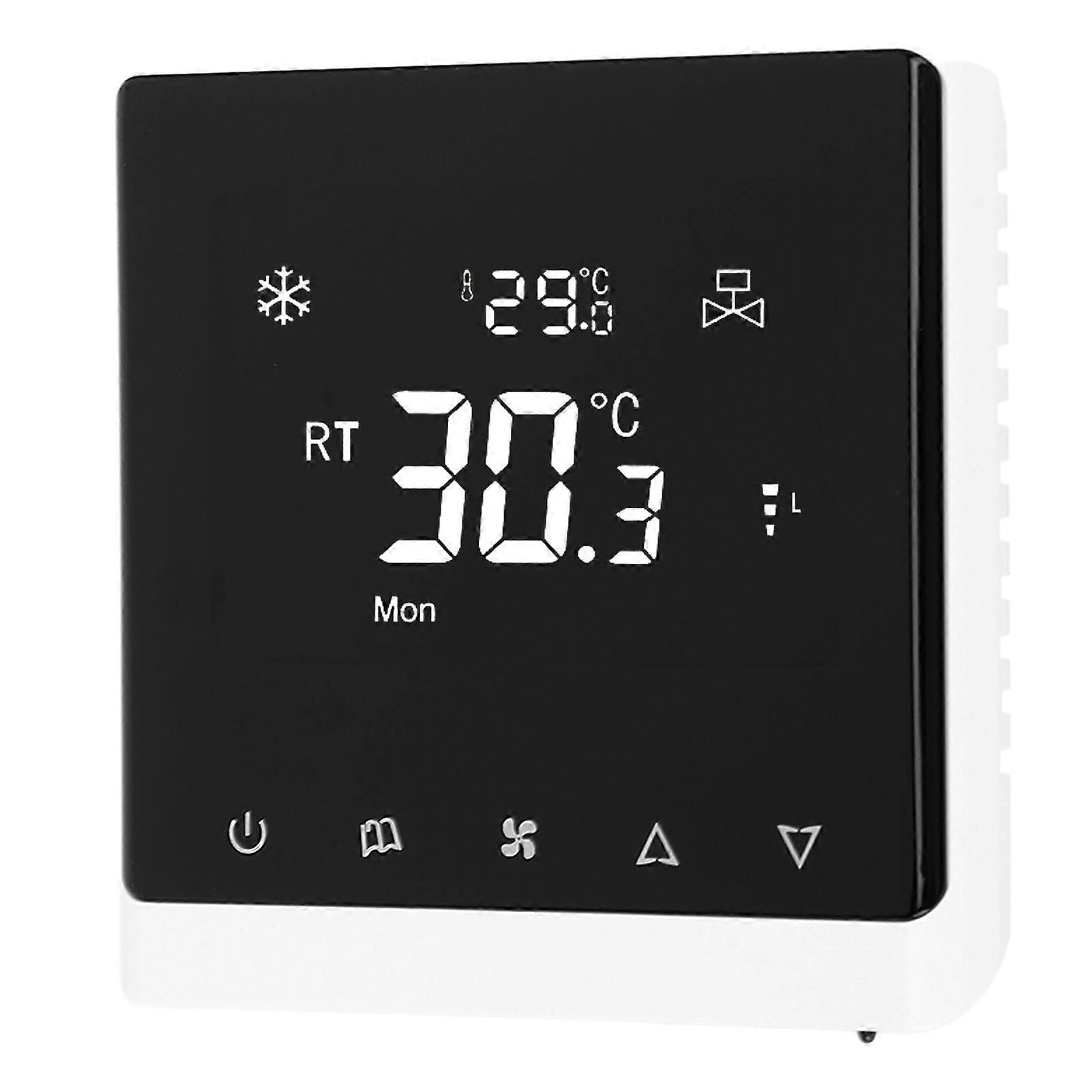 2 in 1 Wireless Smart Thermostat LCD Display Air Conditioner Floor Heater Temperature Control Panel Switch Thermostat for Home Hotel 