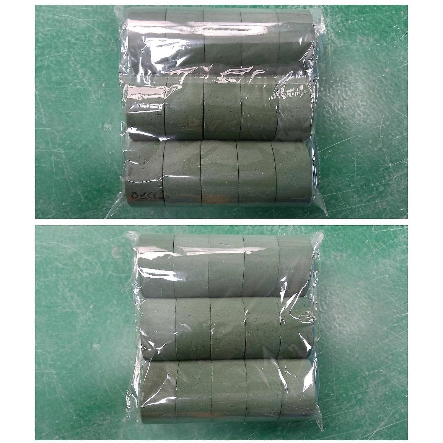 Floral Foam, 15 PCS Round Dry Floral Foam Blocks, Green