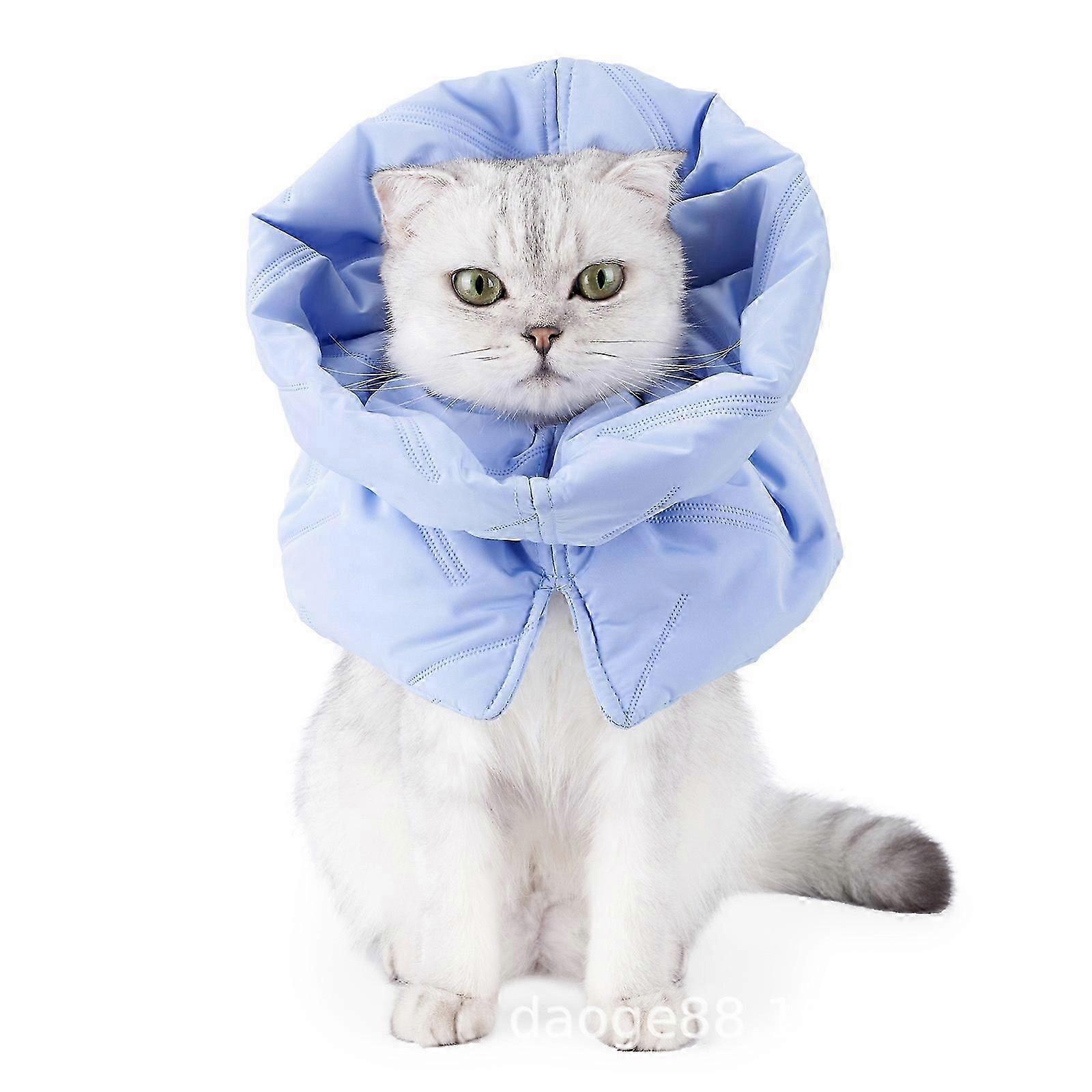 Cat Recovery Collar, Soft Adjustable Lightweight Fasteners Collars for Cats Kittens Puppies, After Surgery Stop Licking and Daily Use