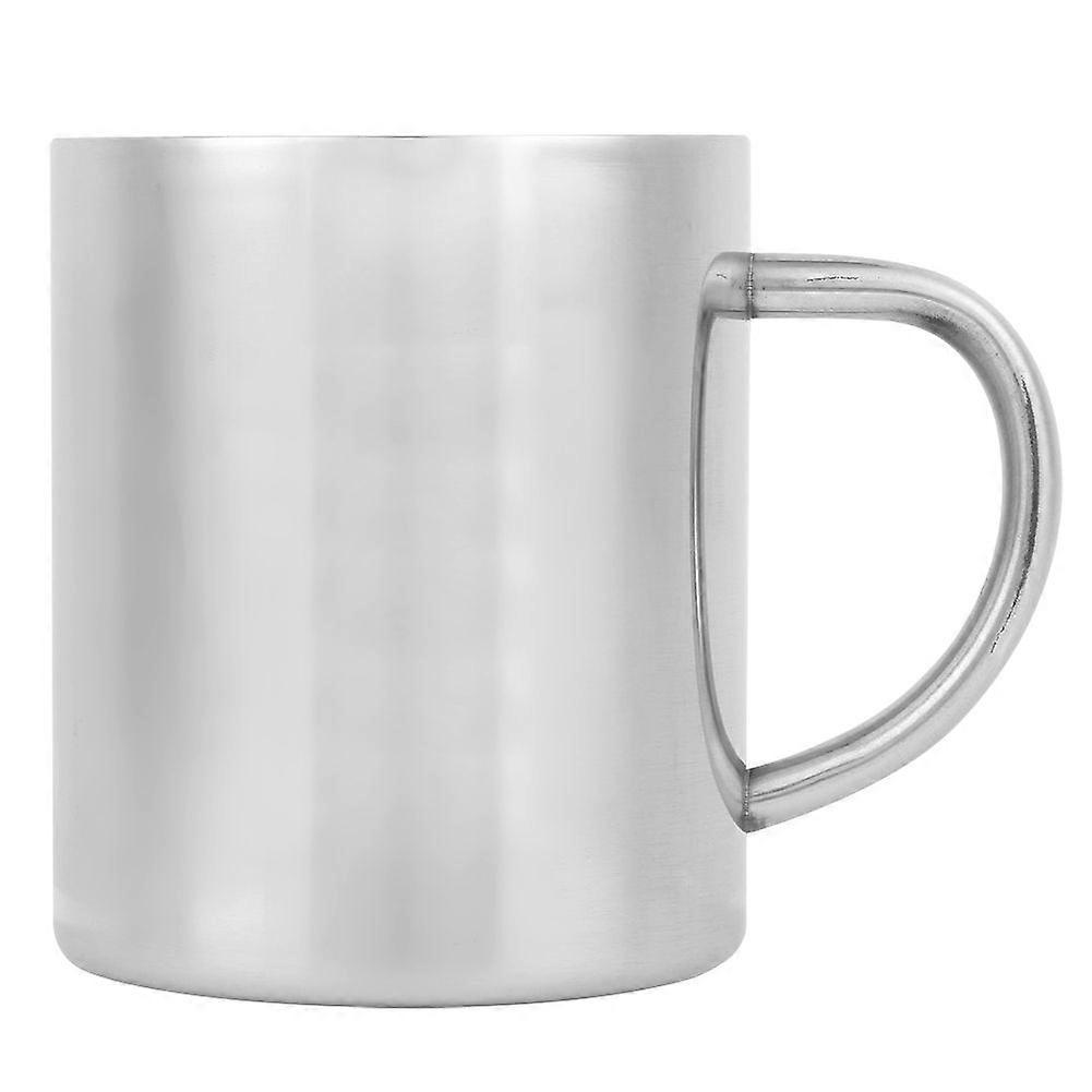 Portable Double Layer Stainless Steel Insulated Mug with Handle