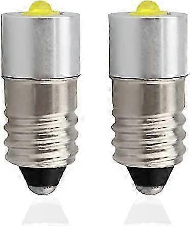 E10 Replacement High Power LED Torch Bulb 6-24V,3W 200lm, 2 Pack (E10 Warm White)