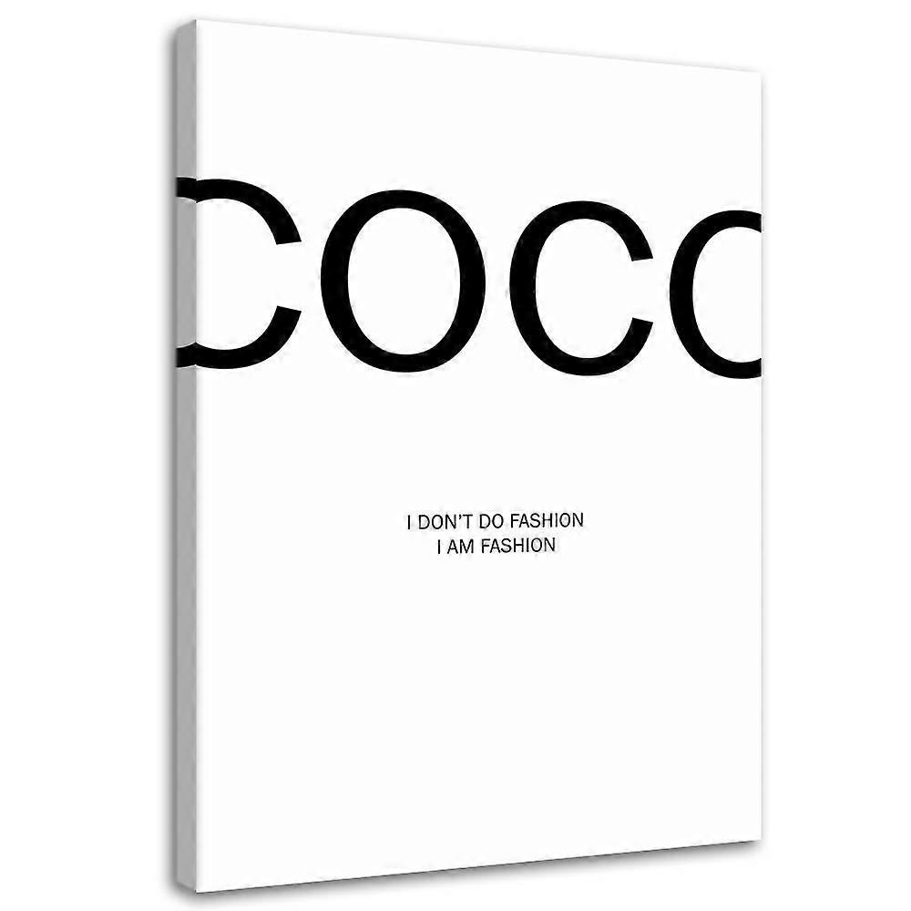 Impression sur toile, Coco Chanel Citation - 70x100