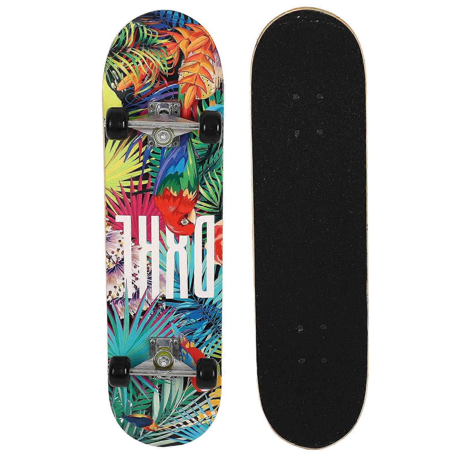 خشب القيقب المحمولة متينة مزدوجة ركلة مقعرة سطح السفينة 31 بوصة لوح التزلج مع ABEC 7 محامل وعجلة PU للأطفال 7+ مبتدئين