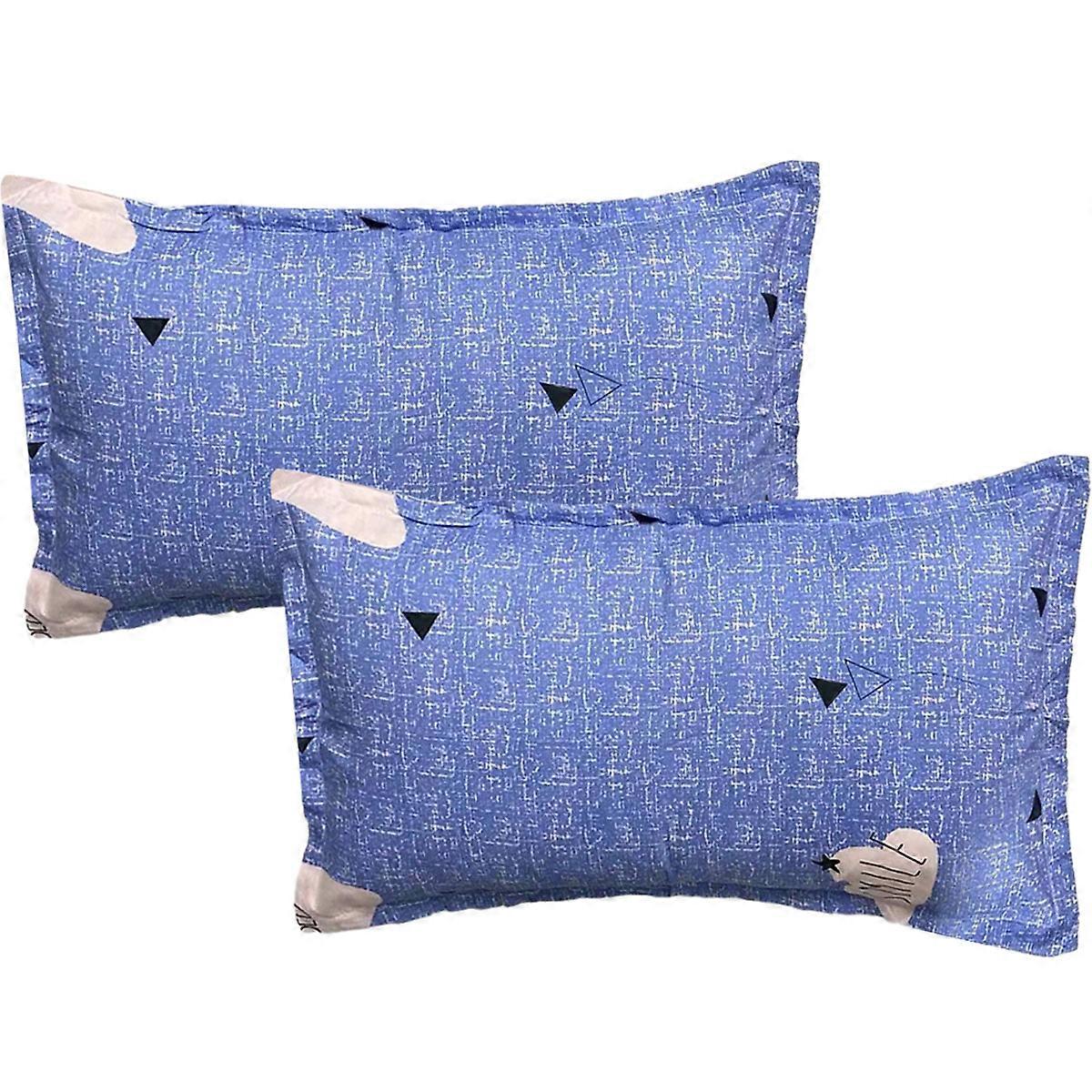 Queen size set of 2 printed bed pillowcase Envelope sealing tail Pillowcase Home decor
