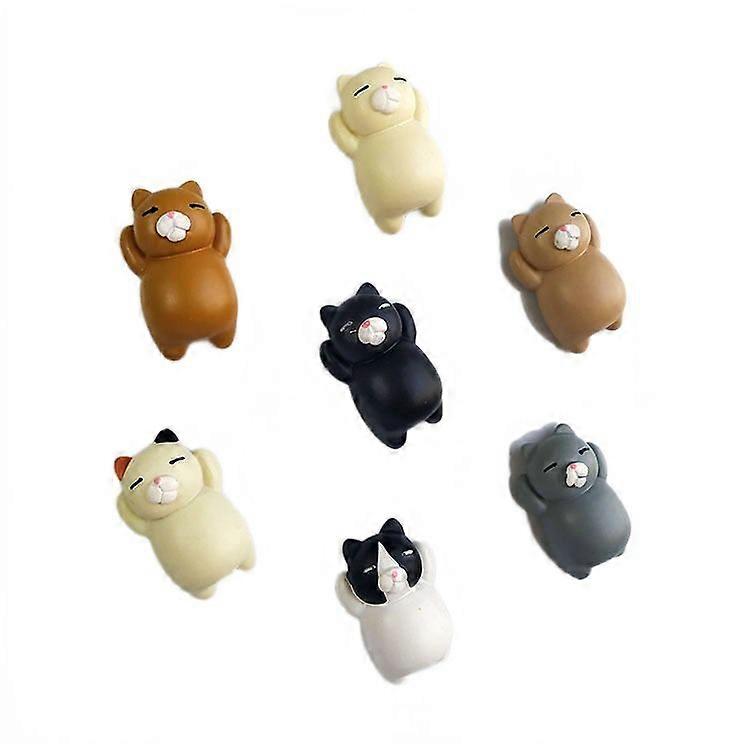 Chubby Bear three-dimensional resin refrigerator magnet (7 pieces)