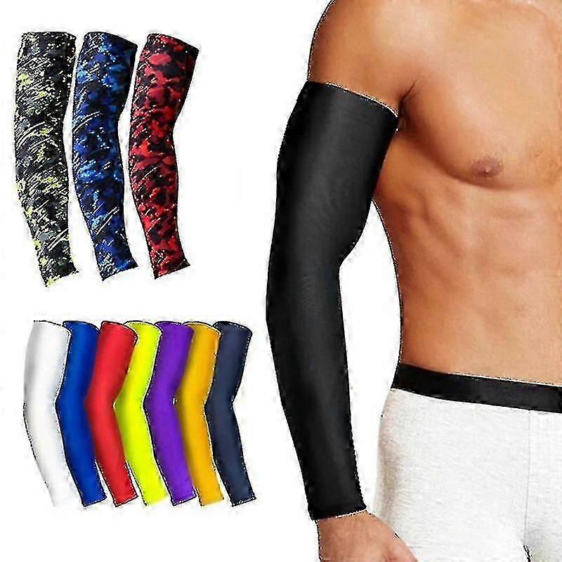 Transpirable, de secado rápido, resistente a los rayos UV, Manguitos para correr, Coderas de baloncesto, Almohadillas para brazos de fitness HY