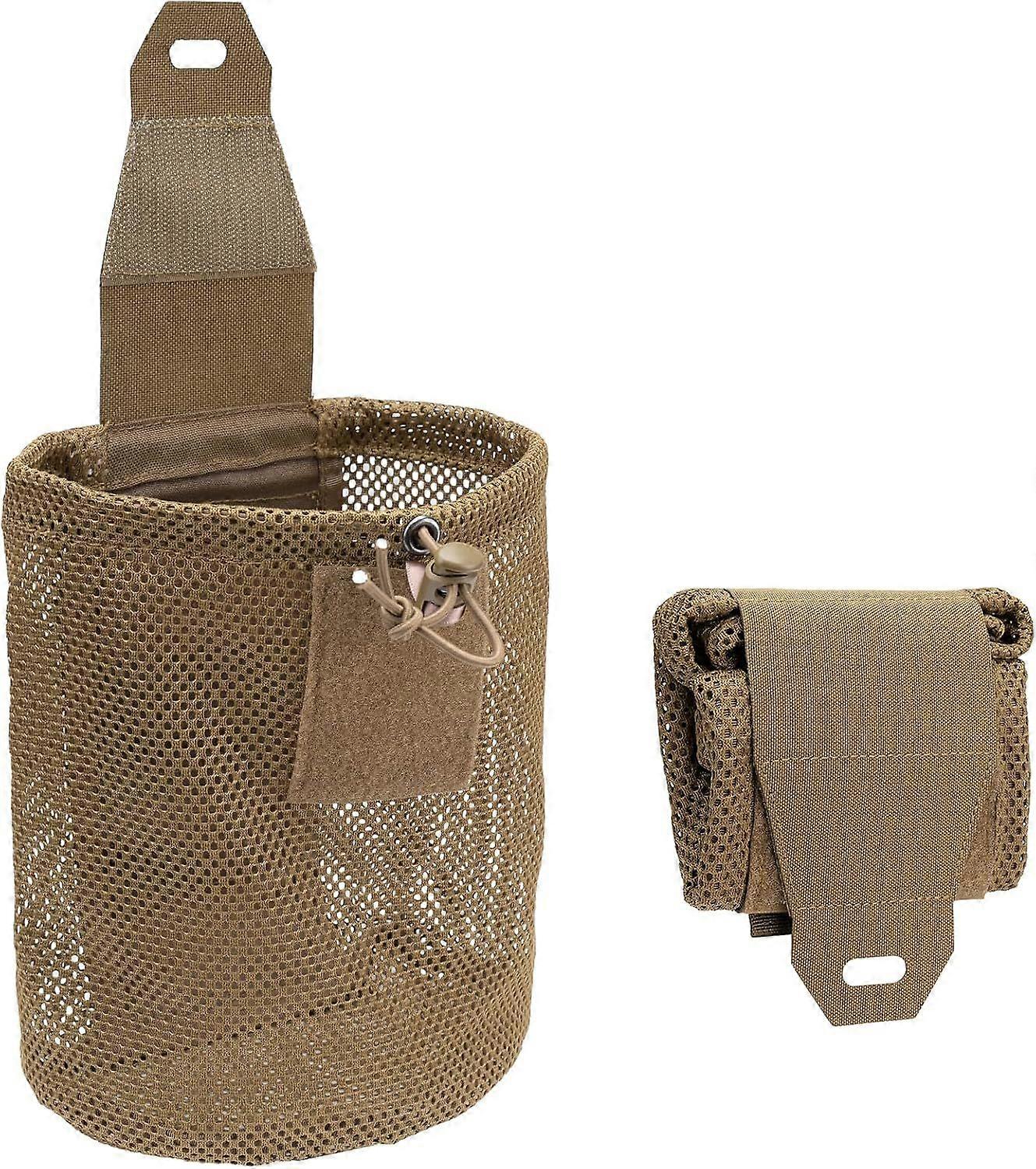 Tactical Pouch Net Dump Pouch Foldable Magazine Recovery Pouch for Belt Tactical Vest Backpack