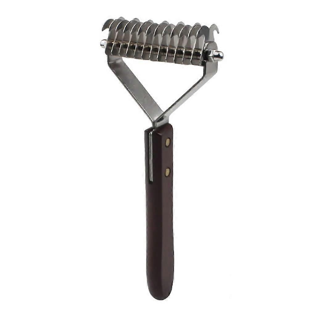 2 In 1 Dog Deshedding Brush - Large Pet Grooming Tool for Long & Short Hair, Effective Undercoat Rake & Dematting Comb
