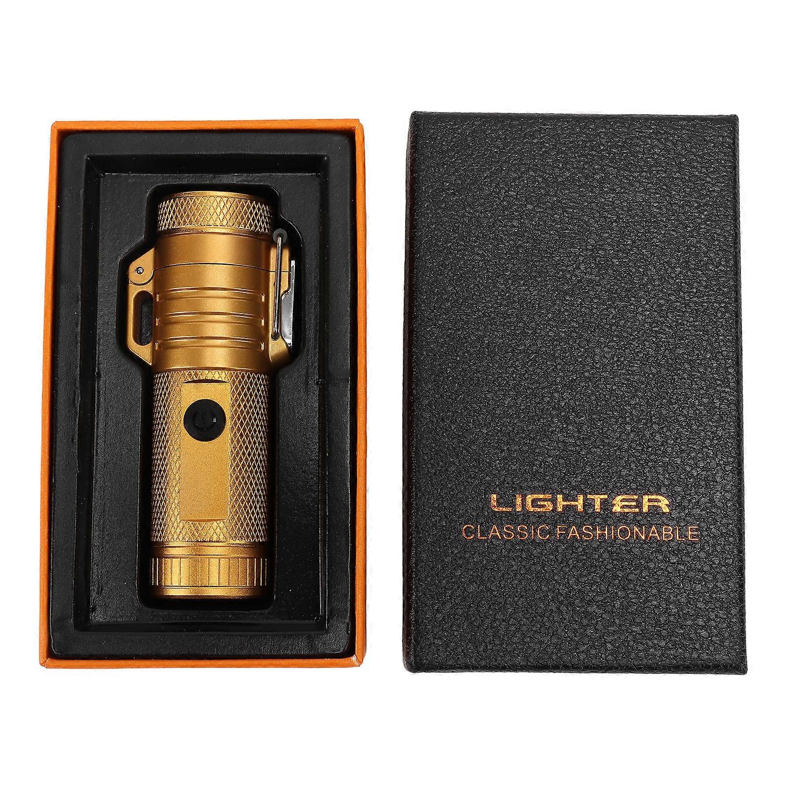 Electric Lighter Waterproof Double Arc Windproof Rechargeable 220mAh Cigarette Lighter for Camping