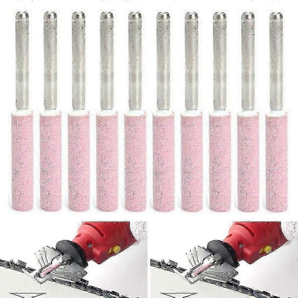 10PCS Chainsaw Sharpener Grinding Stone File Chainsaw Chain Grinding Head