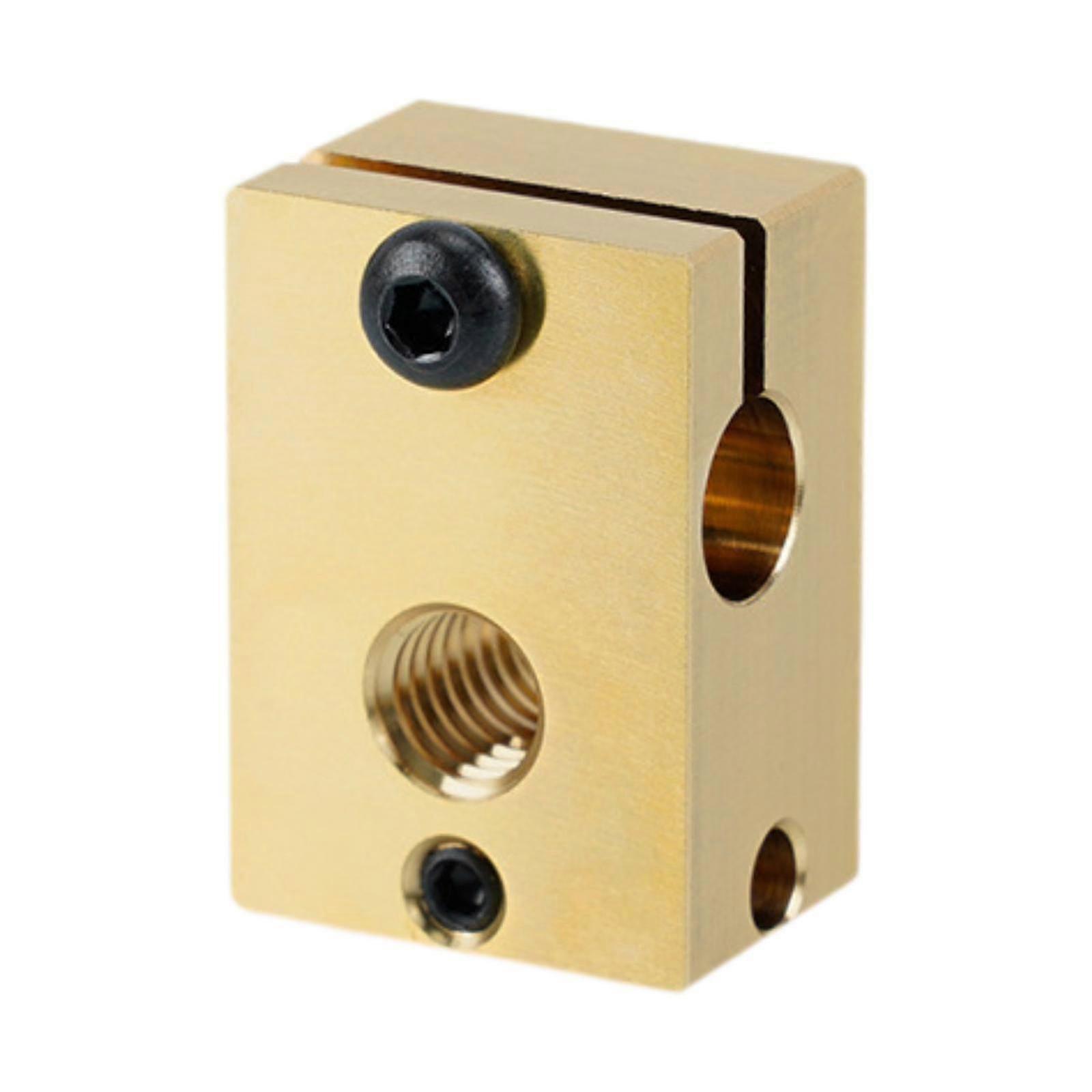 3D Printer Heater Block 3D Printer Heater Block for PT100 V6 PT100 High Quality 3D Printer Accessories-color: Solid Brass