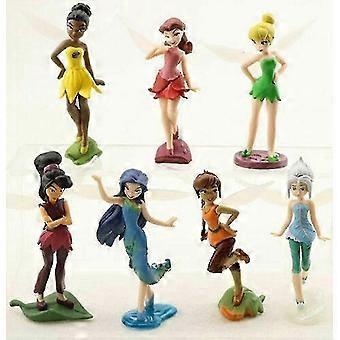 7 Pcs/set Tinkerbell Tinker Bell Fairy Action Stand Action Figures Xma