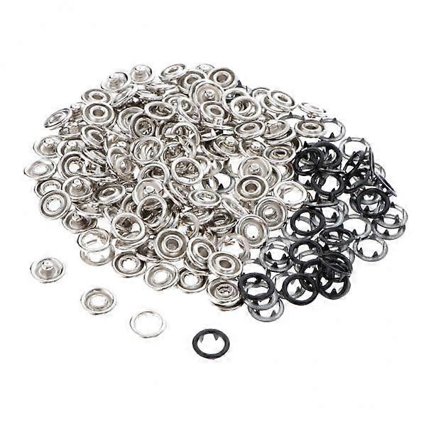 2x 50 Sets 5 Claw Hollow Buttons Snap Buckle for Clothes Jackets