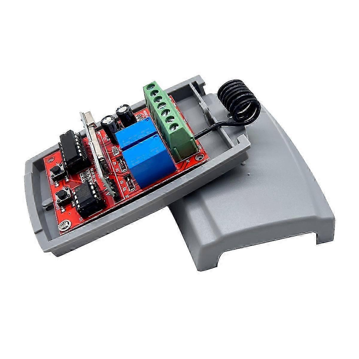 2CH 433MHz Garage Door Remote Control 12V-24V RF Transmitter Receiver Fixed Rolling Code 433.92Mhz