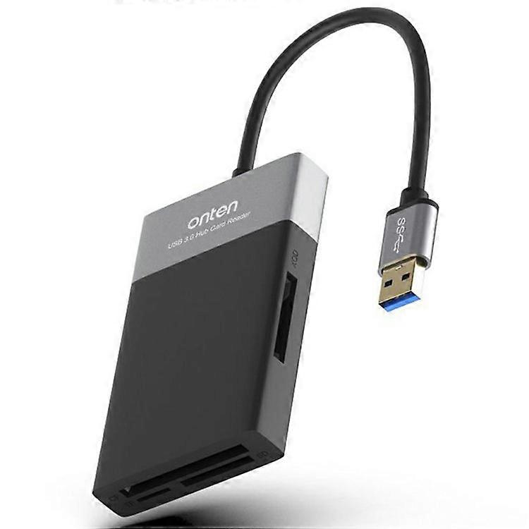 ONTEN OTN5215B SD TF CF XQD Card Reader 2xUSB3.0 6-in-1 Hub OTG Multi-Function Card Reader