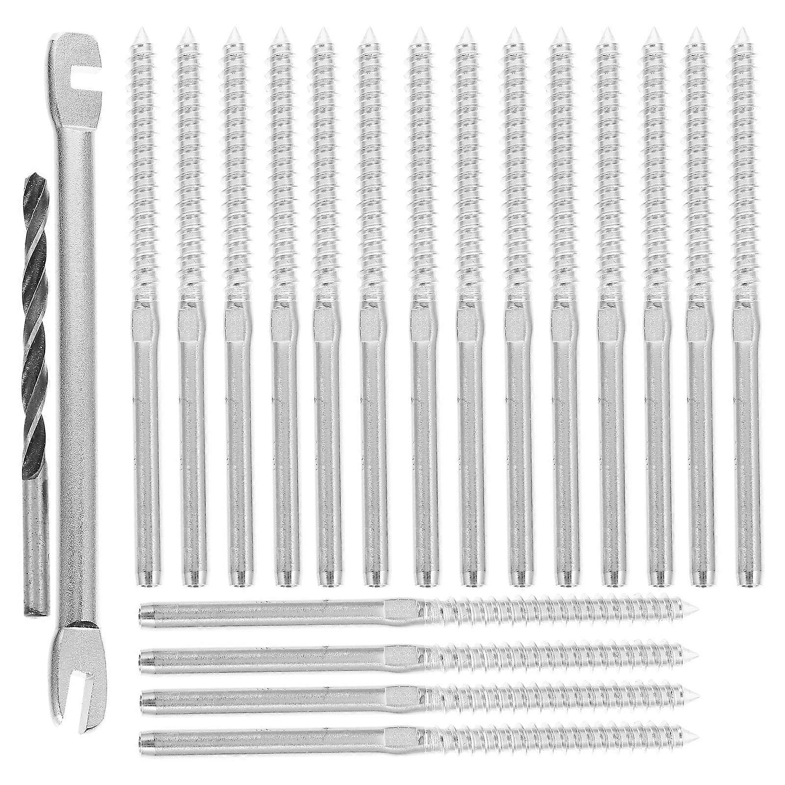 1 Set Cable Railing Kit Swage Lag Screw 1/8 Inch Deck Railing Railing System