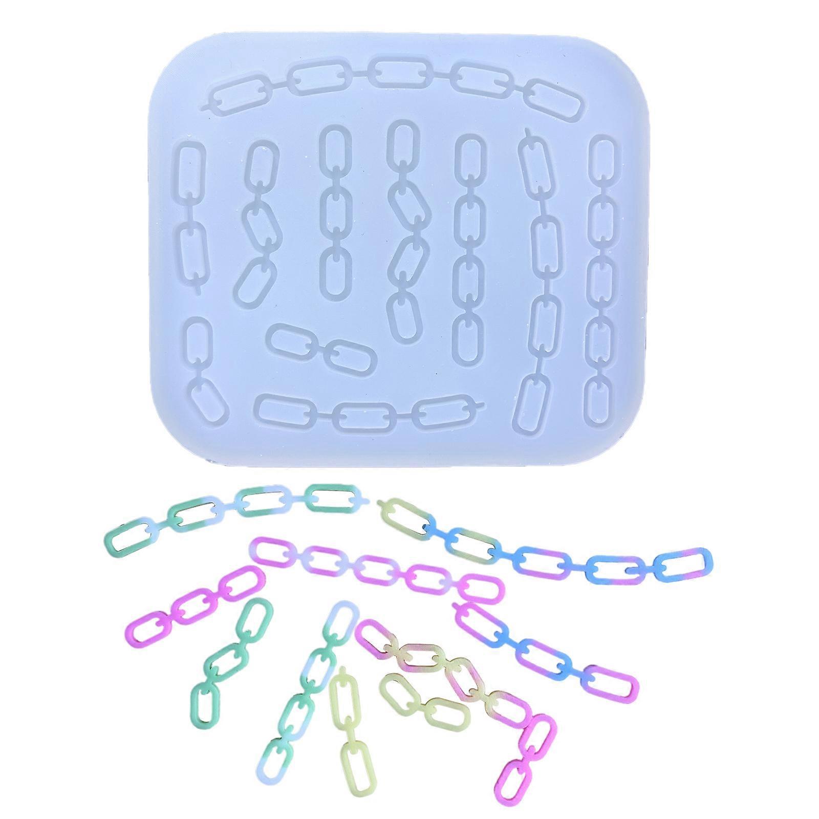 Paper Clips Chain Shape Resin Silicone Molds Quicksand Filling Casting Molds Epoxy Resin Filler Material Craft Making