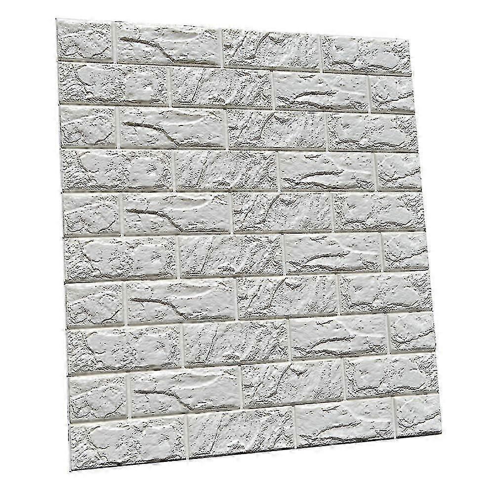 30" X 27" White Brick 3d Wall Panels Peel And Stick Wallpaper For Living Room Bedroom Background Wal